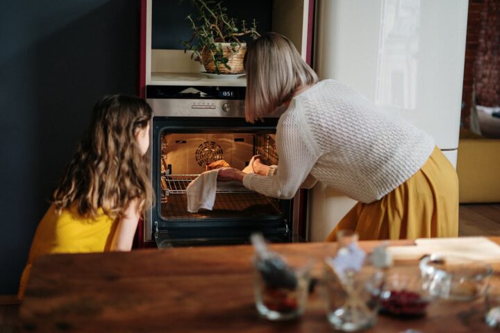 Image of a kitchen oven with flames inside – demonstrating an oven fire